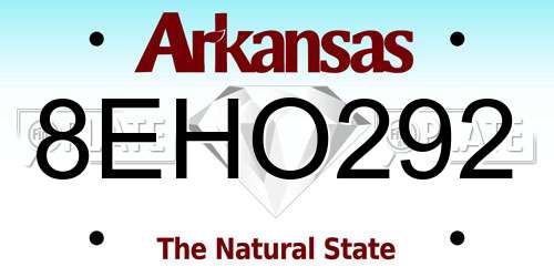 8EHO292 Arkansas License Plate