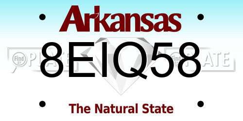 8EIQ58 Arkansas License Plate