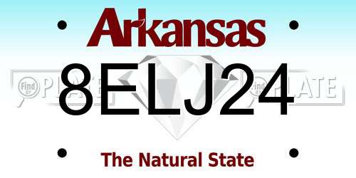8ELJ24 Arkansas License Plate