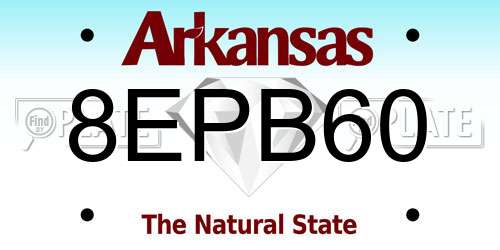8EPB60 Arkansas License Plate
