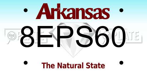8EPS60 Arkansas License Plate