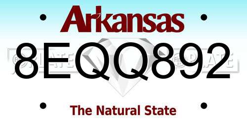 8EQQ892 Arkansas License Plate