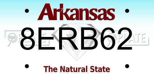 8ERB62 Arkansas License Plate