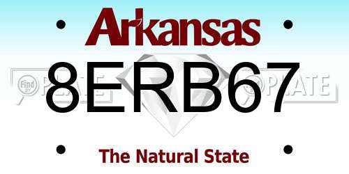 8ERB67 Arkansas License Plate