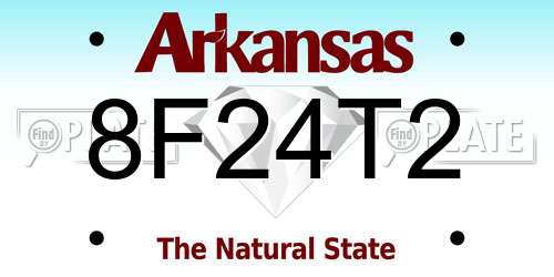 8F24T2 Arkansas License Plate