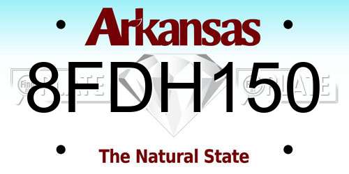 8FDH150 Arkansas License Plate