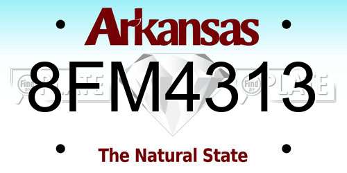 8FM4313 Arkansas License Plate