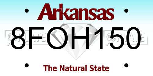 8FOH150 Arkansas License Plate