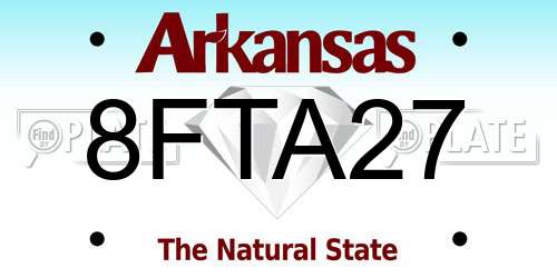 8FTA27 Arkansas License Plate