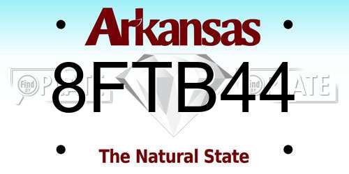 8FTB44 Arkansas License Plate