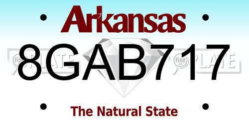 8GAB717 Arkansas License Plate