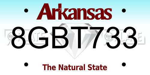 8GBT733 Arkansas License Plate