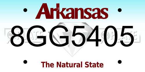 8GG5405 Arkansas License Plate