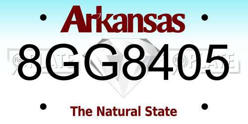 8GG8405 Arkansas License Plate