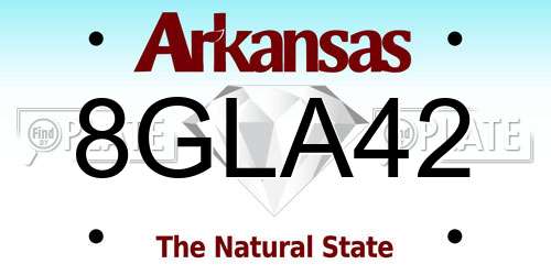 8GLA42 Arkansas License Plate