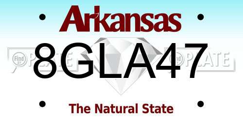 8GLA47 Arkansas License Plate