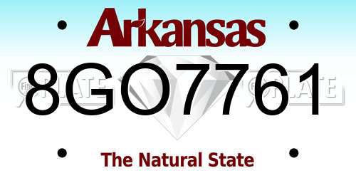 8GO7761 Arkansas License Plate
