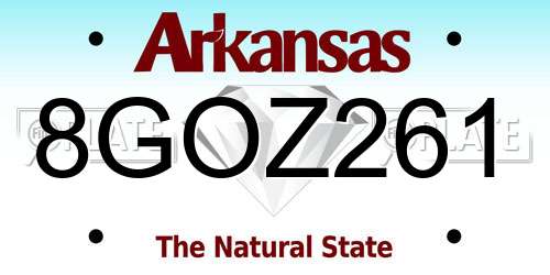 8GOZ261 Arkansas License Plate