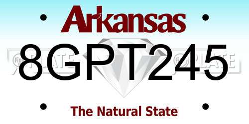 8GPT245 Arkansas License Plate