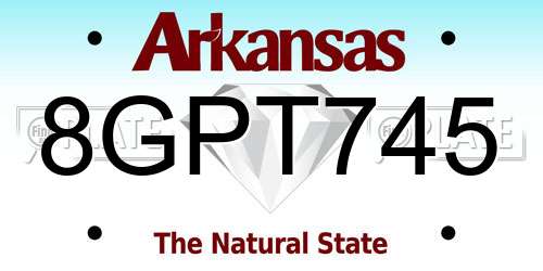 8GPT745 Arkansas License Plate