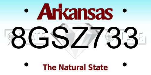 8GSZ733 Arkansas License Plate