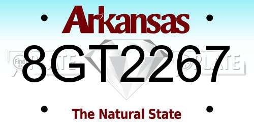 8GT2267 Arkansas License Plate