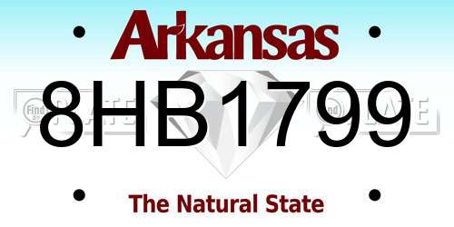 8HB1799 Arkansas License Plate