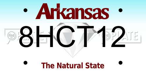 8HCT12 Arkansas License Plate