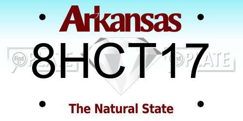 8HCT17 Arkansas License Plate