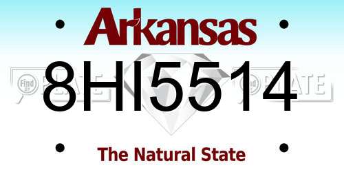 8HI5514 Arkansas License Plate
