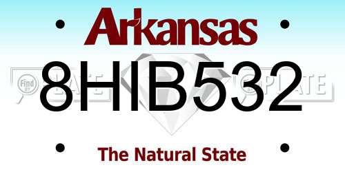 8HIB532 Arkansas License Plate