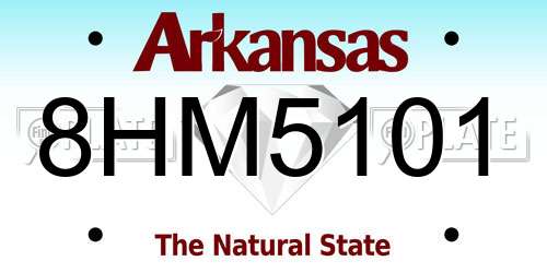 8HM5101 Arkansas License Plate