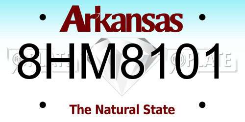 8HM8101 Arkansas License Plate