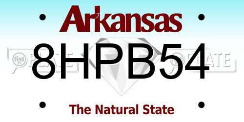 8HPB54 Arkansas License Plate