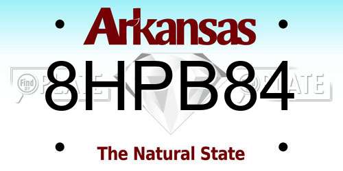 8HPB84 Arkansas License Plate