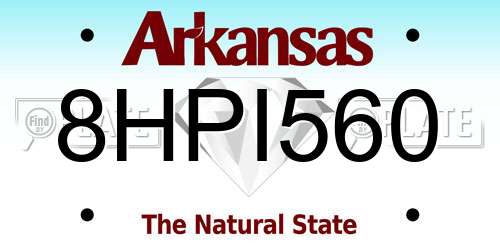 8HPI560 Arkansas License Plate