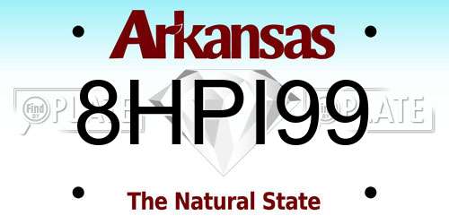 8HPI99 Arkansas License Plate