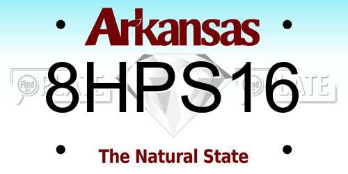 8HPS16 Arkansas License Plate