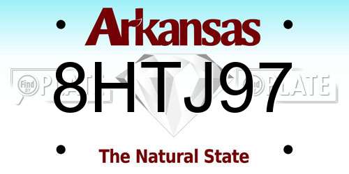 8HTJ97 Arkansas License Plate