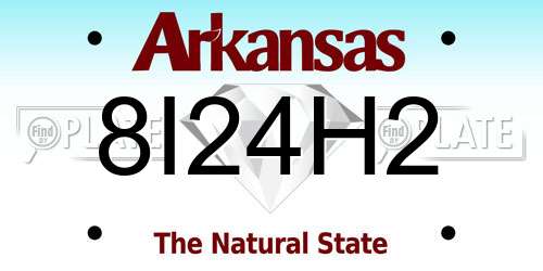 8I24H2 Arkansas License Plate
