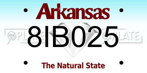 8IB025 Arkansas License Plate
