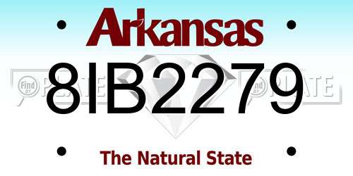 8IB2279 Arkansas License Plate