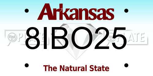 8IBO25 Arkansas License Plate