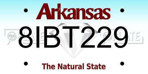 8IBT229 Arkansas License Plate