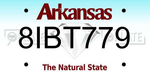 8IBT779 Arkansas License Plate