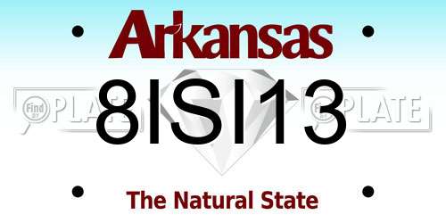 8ISI13 Arkansas License Plate