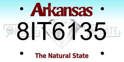 8IT6135 Arkansas License Plate