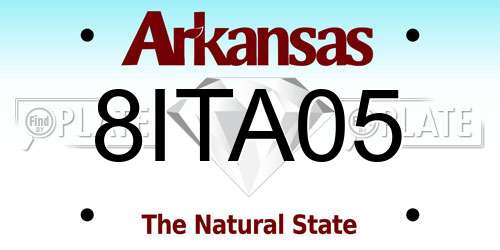 8ITA05 Arkansas License Plate