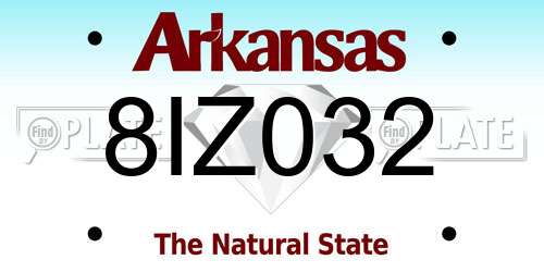 8IZ032 Arkansas License Plate