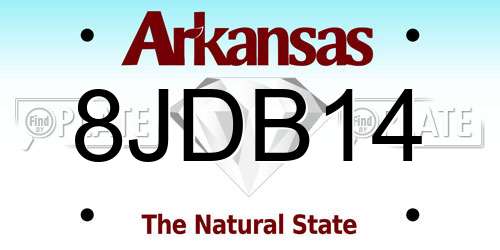 8JDB14 Arkansas License Plate